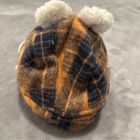 Kombi Infant Brown Plaid Aviator Winter Hat With Ears Size 9-18 Months - Picture 10 of 14
